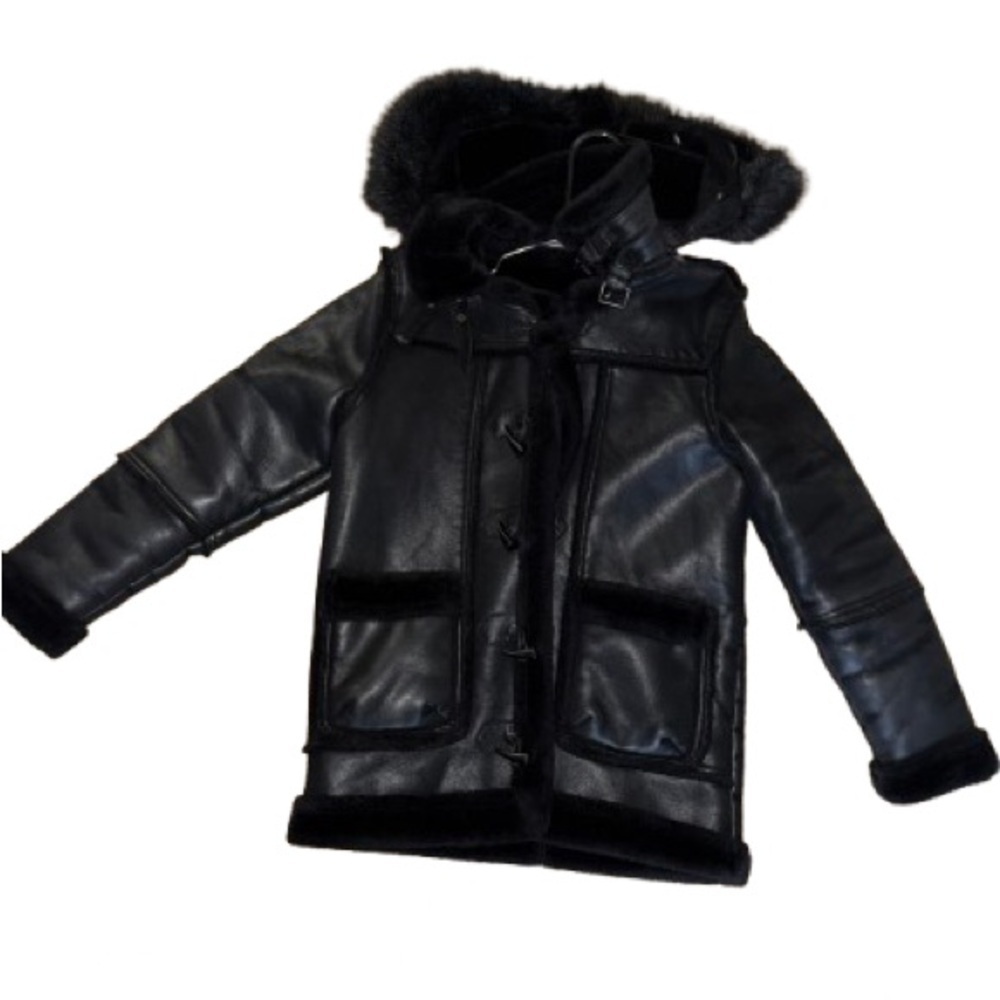 Jordan Craig Black Fur-Lined Jacket
